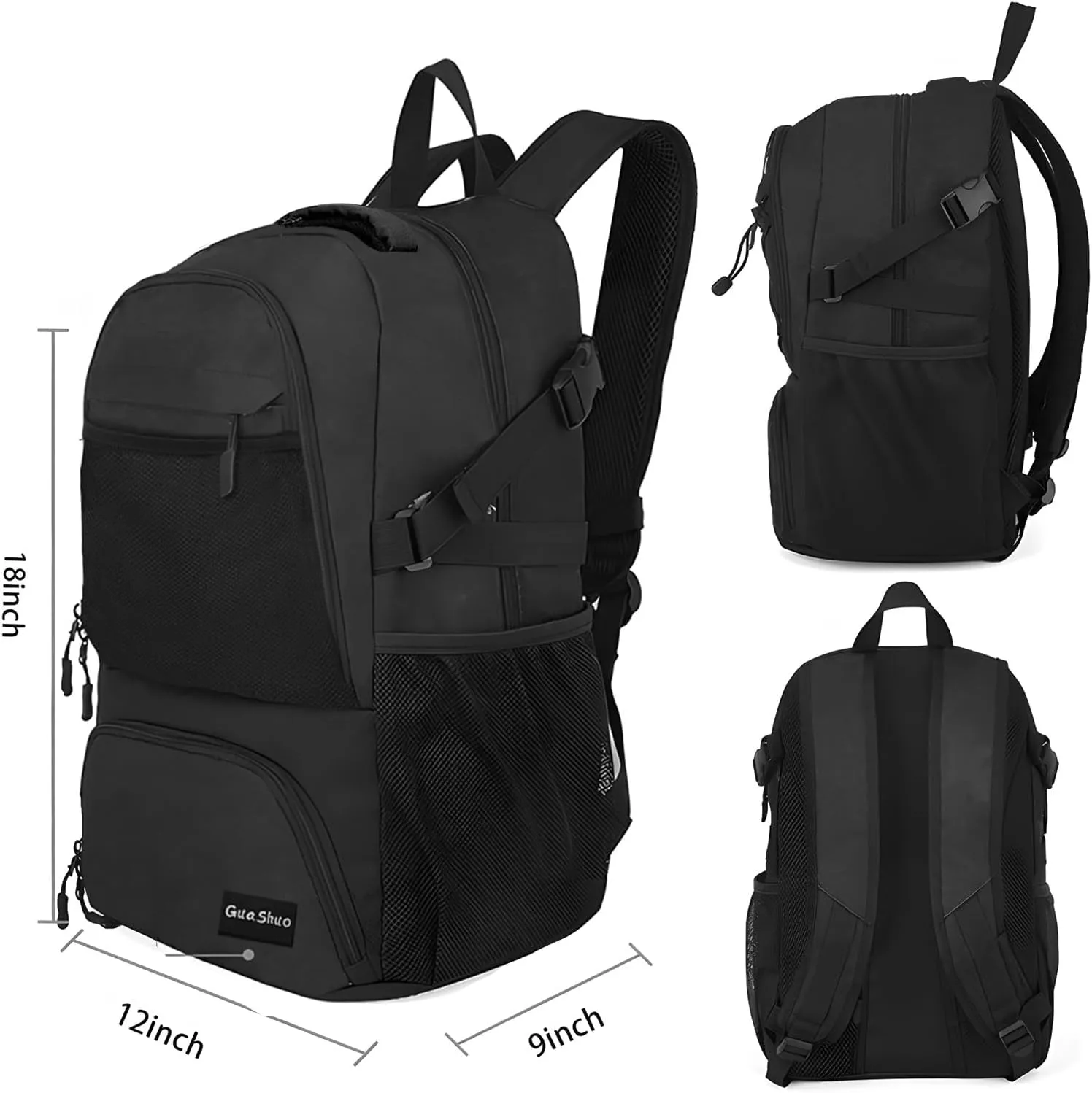 Sport Backpack - Multifunctional Sports Bag for Tennis, Badminton, Basketball etc, With shoe compartment