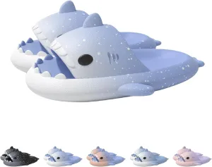 Spotted Starlight Shark Slides,Starry Sky Cloud Anti-Slip Quick Drying Shark Slippers