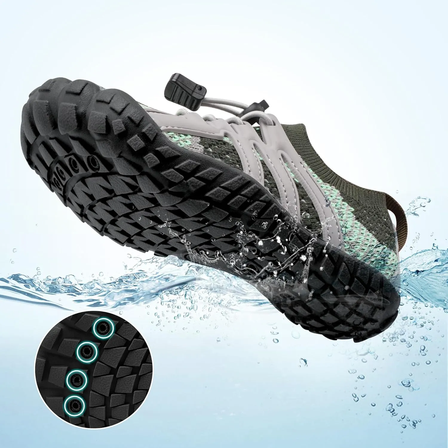 Stelle Girls Boys Water Shoes Aqua Socks with Adjustable Laces Quick Drying Beach Sports Non Slip Swimming Hiking Shoes