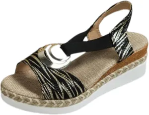 Summer Sandals Thick Soled Rope Platform Soled Roman Sandals Women's Casual Thick Soled Strappy Sandals For Women