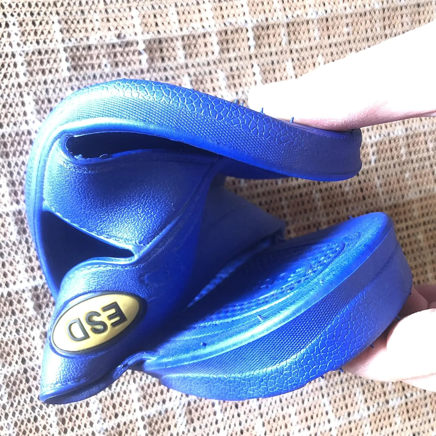 Sunday 7 ESD Safe Slippers,Suitable for Clean Room and Lab Offices,Breathable and Deodorant Anti-Static Anti-Skid,Quick Drying,Industrial Home Dual-use For men And Women (10, Blue)