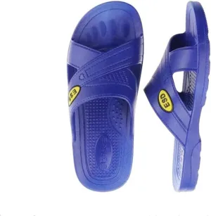 Sunday 7 ESD Safe Slippers,Suitable for Clean Room and Lab Offices,Breathable and Deodorant Anti-Static Anti-Skid,Quick Drying,Industrial Home Dual-use For men And Women (10, Blue)