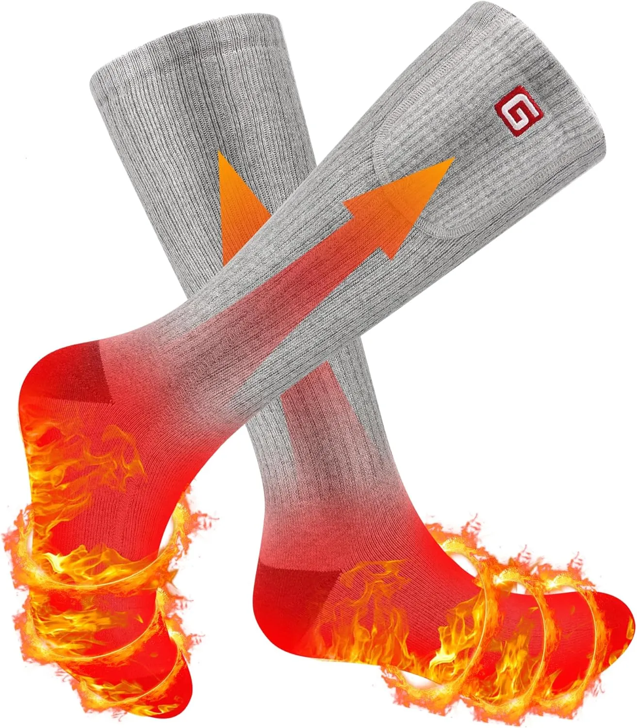 SVPRO Heated Socks for Men Women,Rechargeable Electric Socks Battery Operated Winter Warm Socks with 3 Heat Settings, Heated Thermal Socks for Hiking Camping Skiing Fishing Hunting Mountaineering