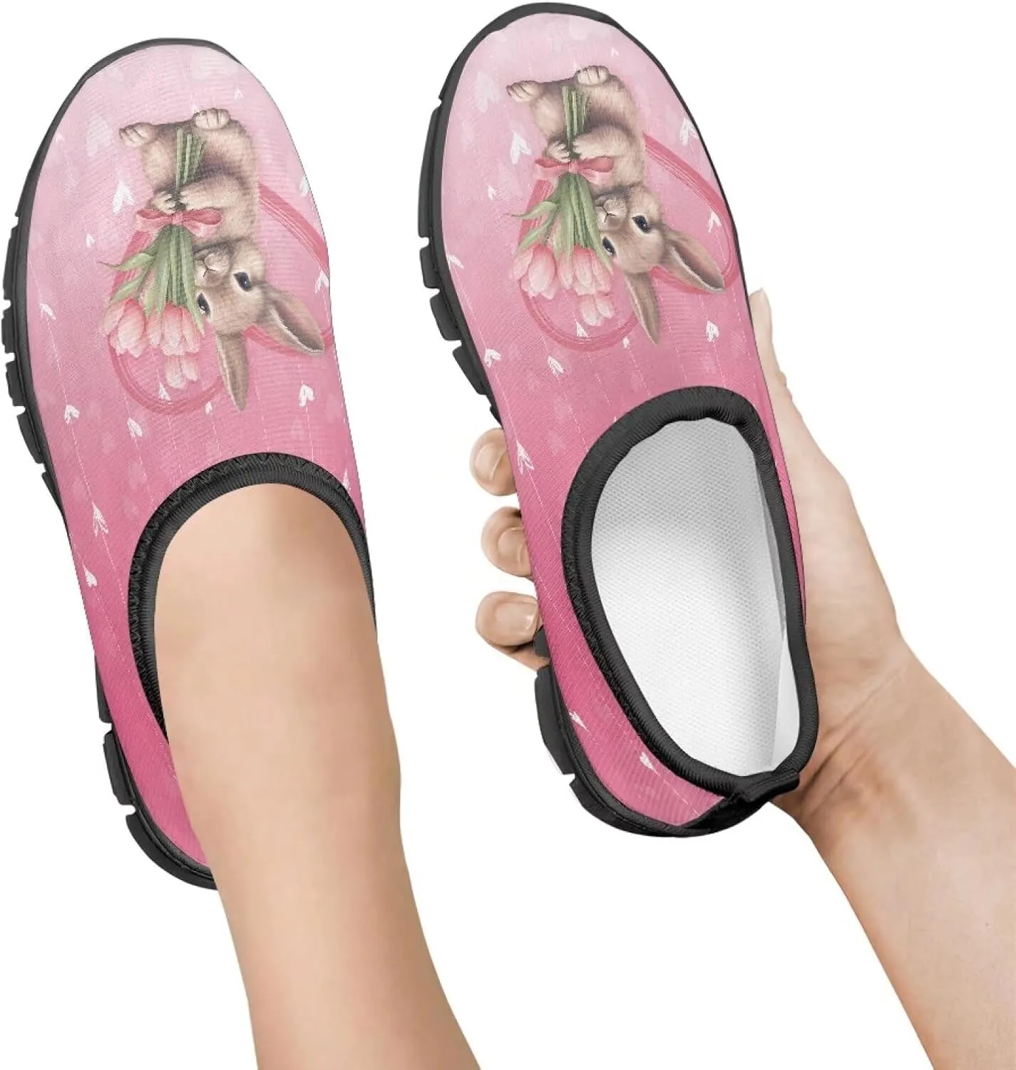 TODIYADDU Girls Easter Shoes Kids Lightweight Mesh Sneakers Casual Athletic Sneaker