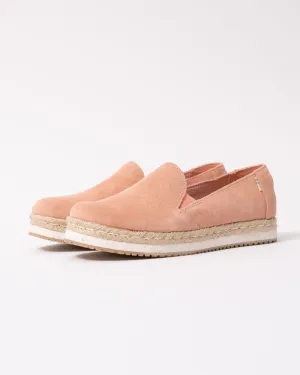 TOMS Coral Pink Suede Womens Palma Espadrille