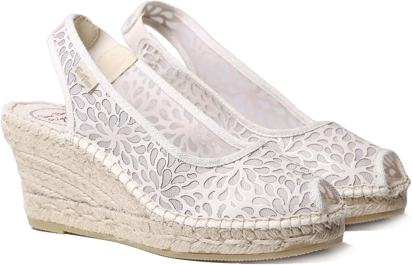 TONI PONS BEA-IK – Vegan Style Peep Toe Espadrille for Women Made of Synthetic Material.