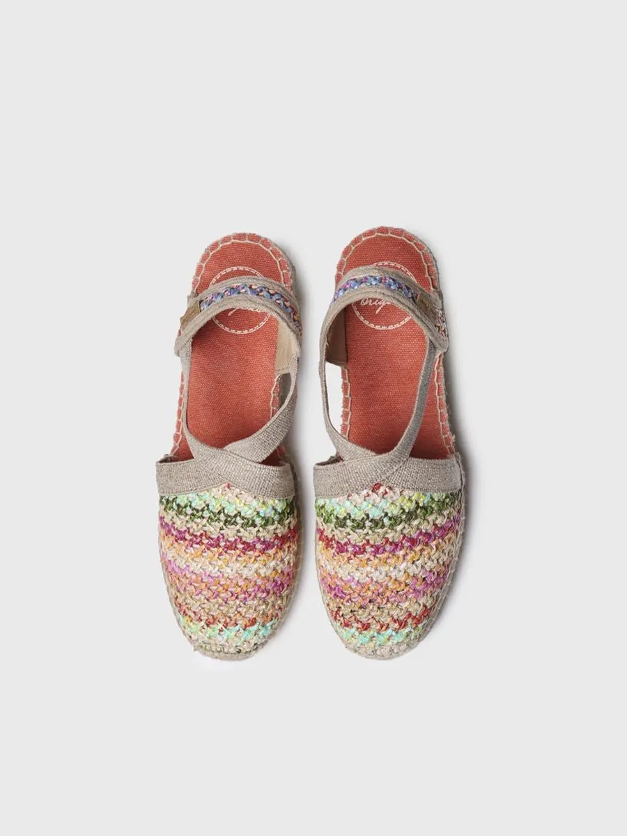 Toni Pons Raphia Wedge Espadrille Multi