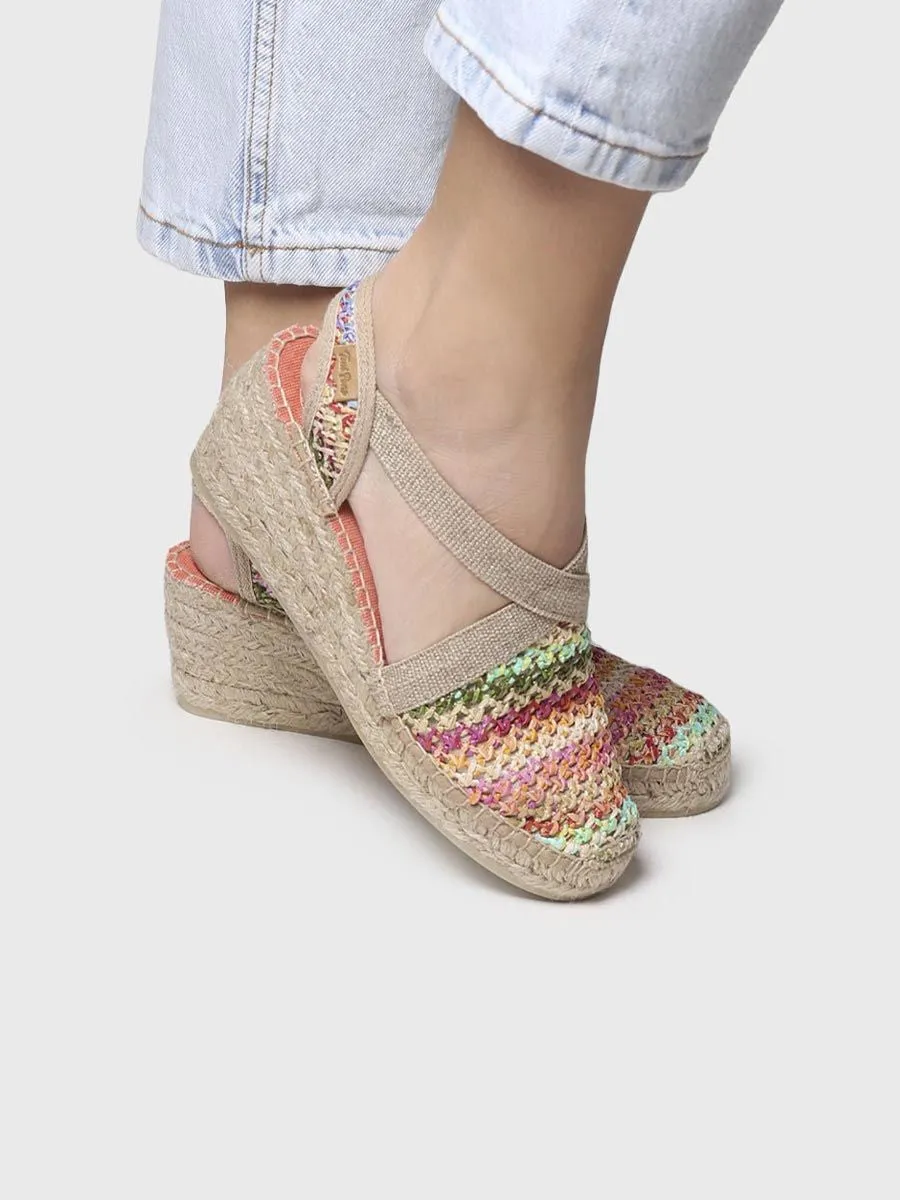 Toni Pons Raphia Wedge Espadrille Multi