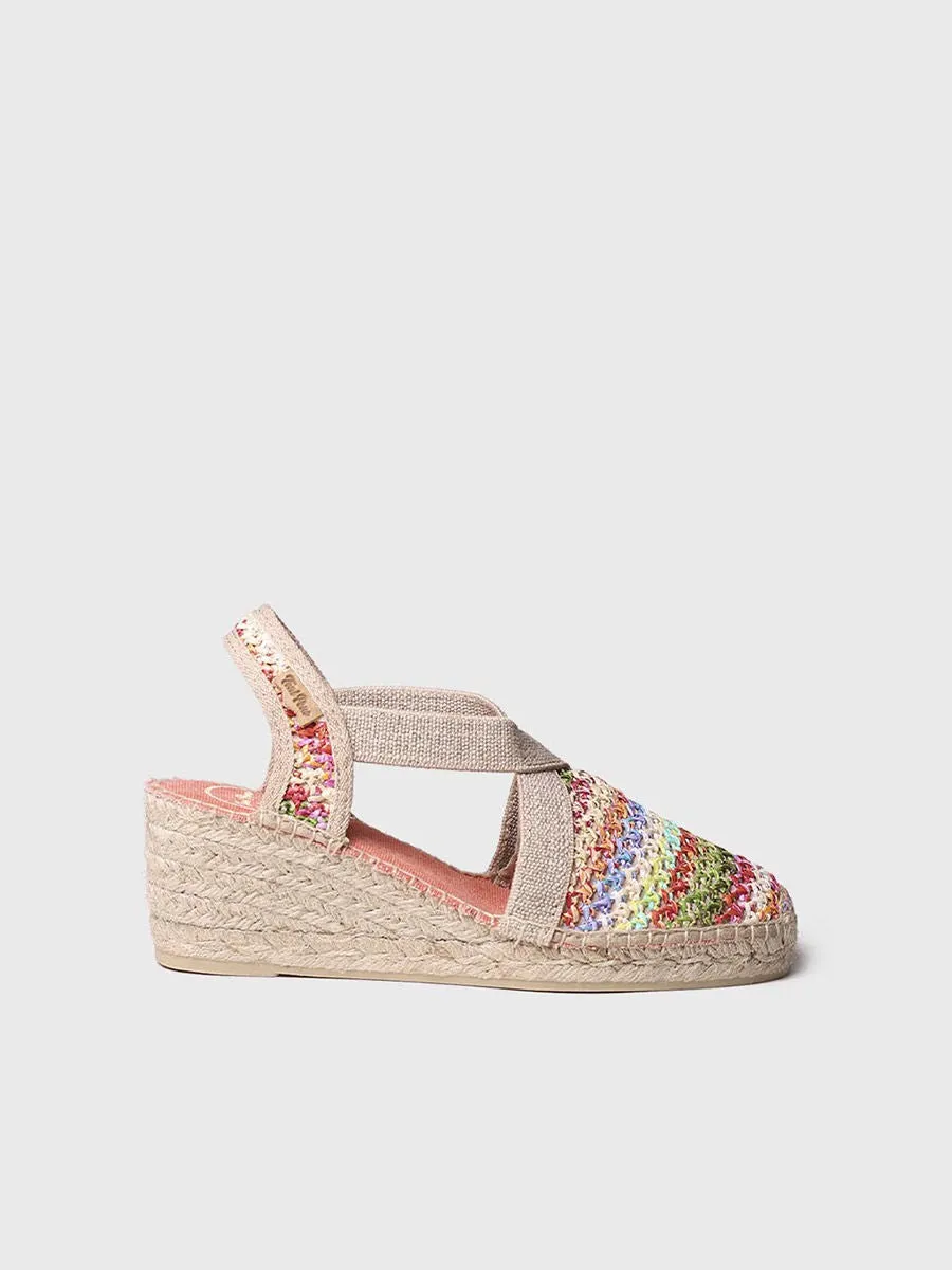 Toni Pons Raphia Wedge Espadrille Multi