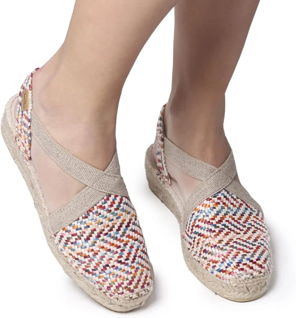Toni Pons Vera Vegan Wedge Espadrille for Women Multicoloured Raffia