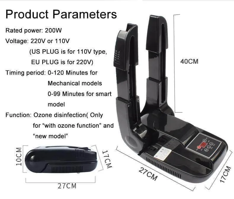 Ultraviolet Shoe Dryer - Fast Drying Electric Footwear Dryer