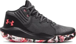 Under Armour Men's UA Jet '21 Basketball Shoe Jet Gray/Black/Blitz Red - 3024260-110