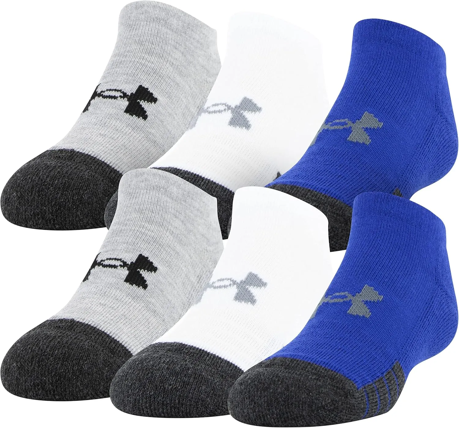 Under Armour Youth Performance Tech No Show Socks, Multipairs