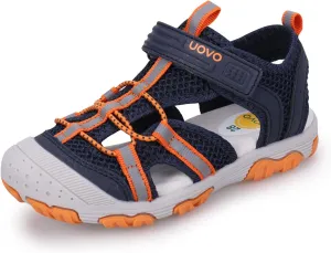 UOVO Boys Sandals Kids Sandals Hiking Athletic Closed-Toe Beach Summer Sandals for Boys Quick-Drying Slip Resistant