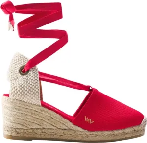 VISCATA Escala Espadrille Canvas Wedges with Sleek Ankle Laces Women's Lace Up Shoes Handmade in Spain Organic Cotton Canvas and 100% Natural Jute Midsole for All Occasions