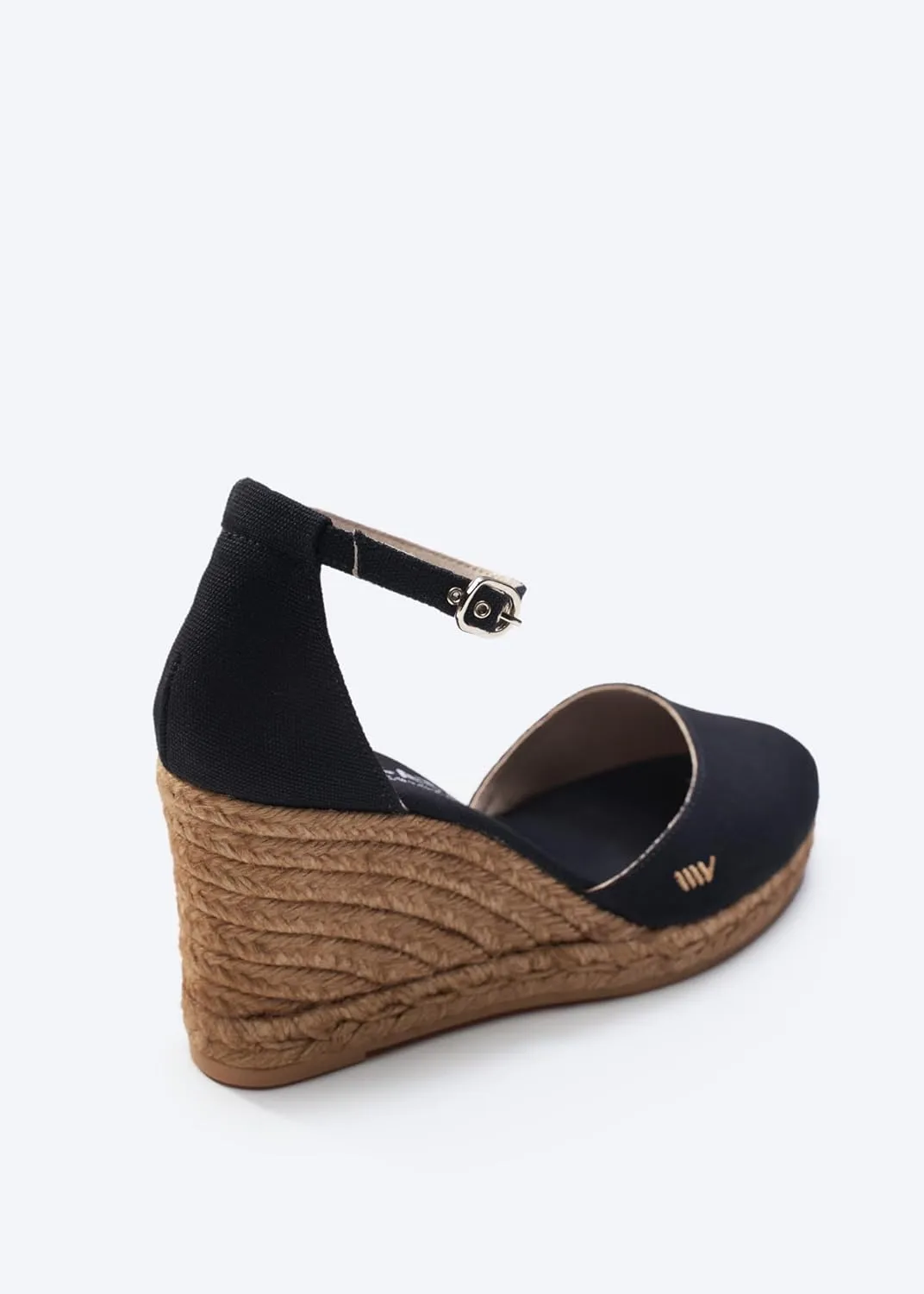 Viscata Estartit Espadrille Canvas Wedges Spain Handmade 3 ½” Heel Women's Sandals with Breathable Organic Cotton Canvas and 100% Natural Jute Midsole for all Occasions: Casual, Work, Party