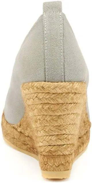 Viscata Marquesa Espadrille Canvas Wedges Spain Handmade 3 ½” Heel Women's Pumps with Breathable Organic Cotton Canvas and 100% Natural Jute Midsole for All Occasions: Casual, Work, Party