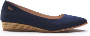 Viscata Rubina Canvas Flat Handmade 1 1/4" Wedge Women's Sandals with Breathable Cotton Canvas, Lined Premium Leather and 100% Natural Jute Midsole for all Casual Occasions