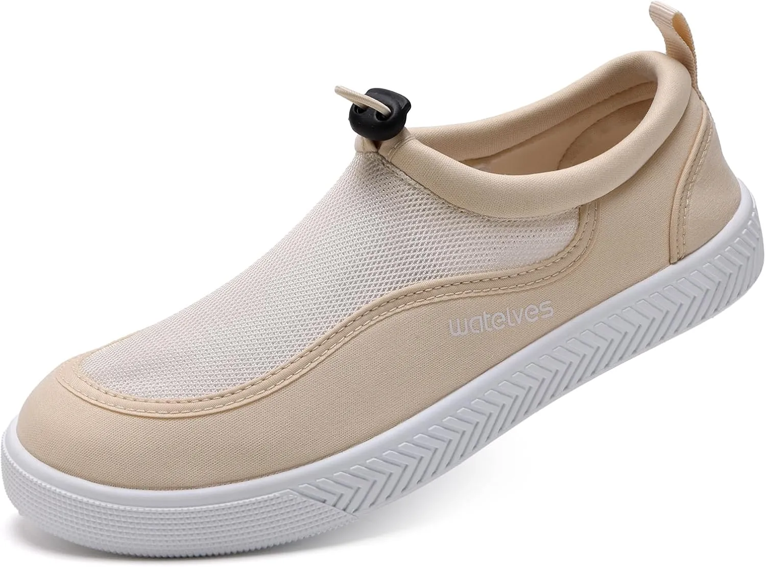 WateLves Water Shoes for Women and Men - Quick-Dry Multi-Purpose Casual Water Sneakers Slip-On with Drainage Holes - Lightweight, Breathable Aqua Shoes for Swim Beach Walking (Beige, 36)