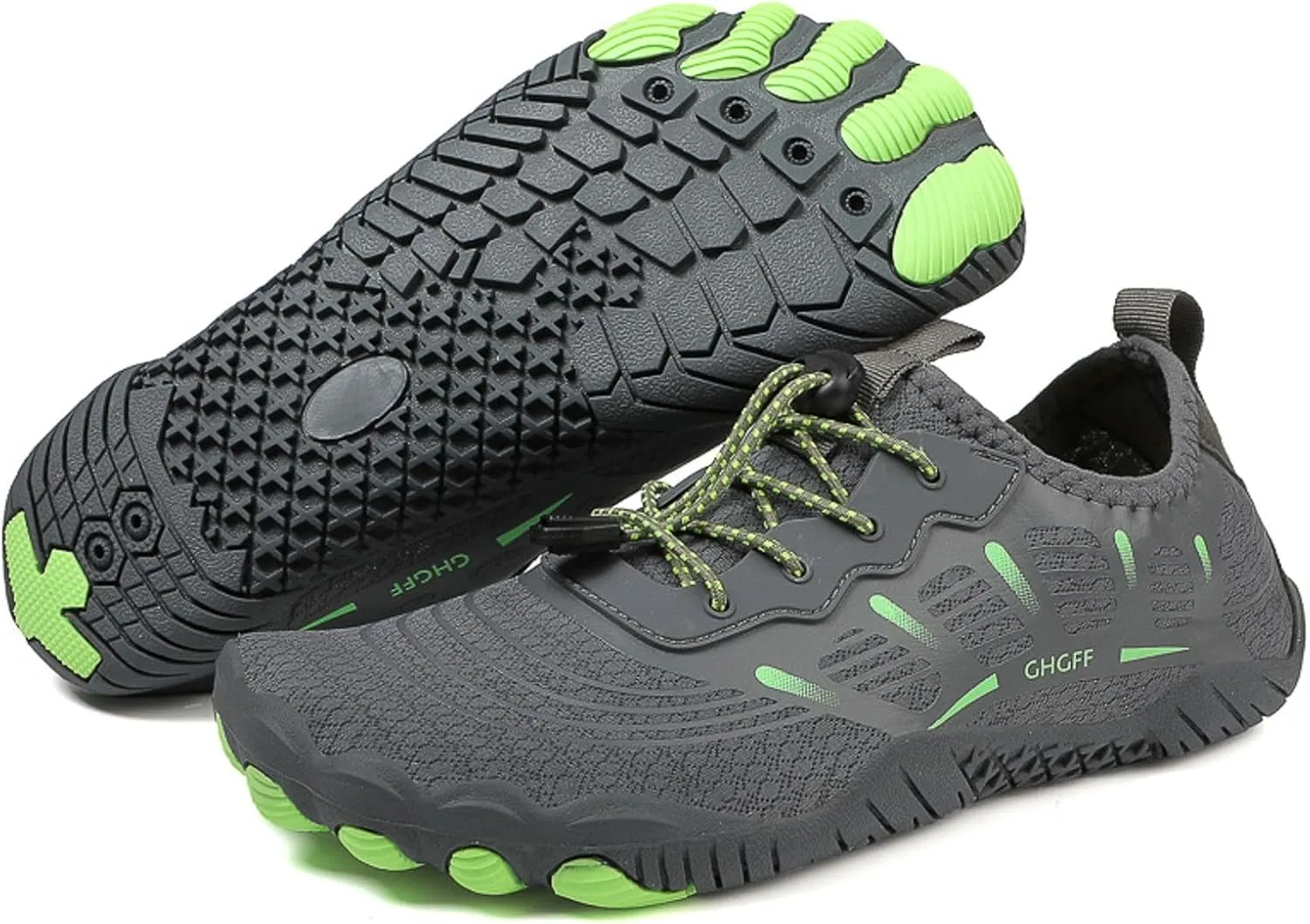 Water Shoes for Women Men Quick-Dry Swim Beach Barefoot River Aqua Shoes for Hiking Boating Wading Surfing Sand Volleyball Non Slip Indoor Yoga Boxing Fitness Sneakers with Adjustable Lace Adult