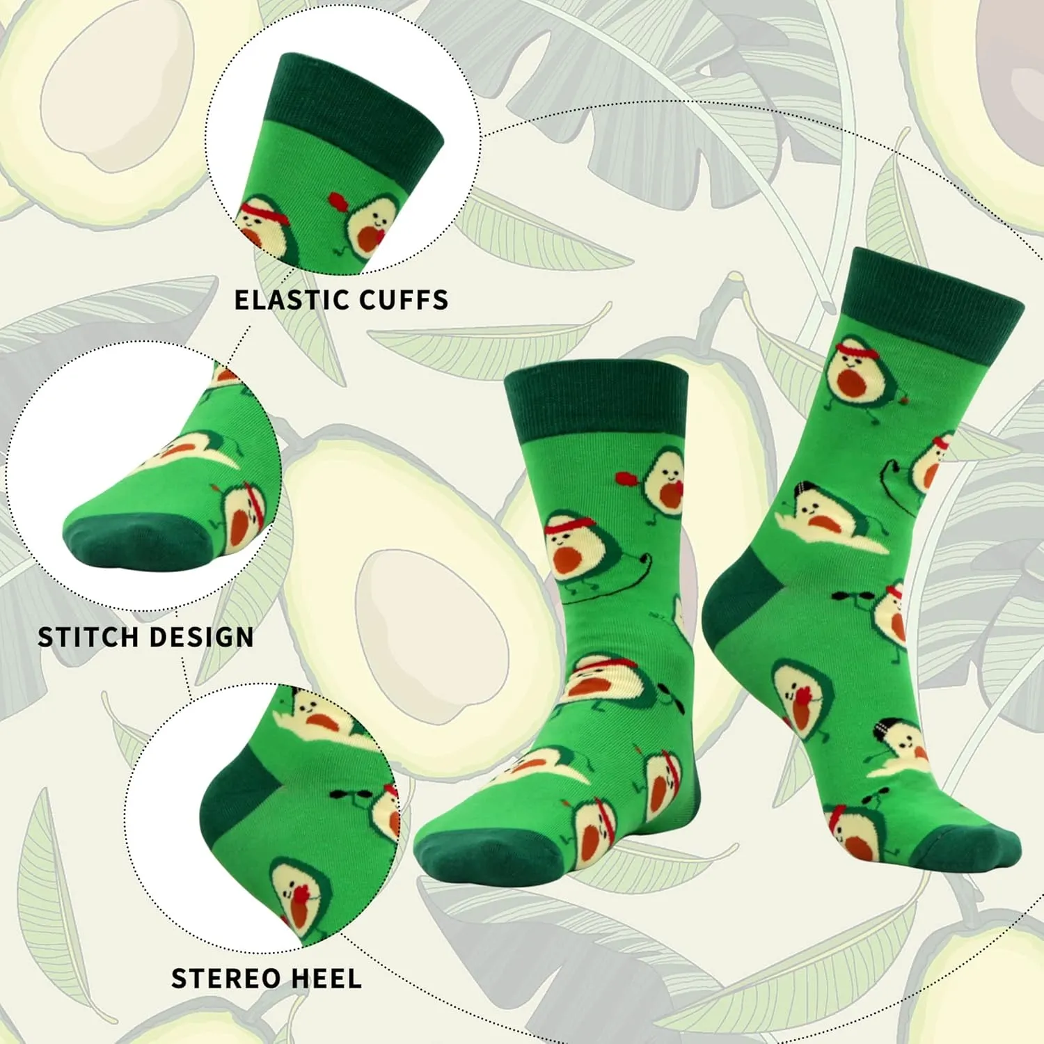 WeciBor Men's Dress Funny Crazy Colorful Novelty Combed Cotton Crew Socks 12 Pack - Size 7-10/10-13/13-15