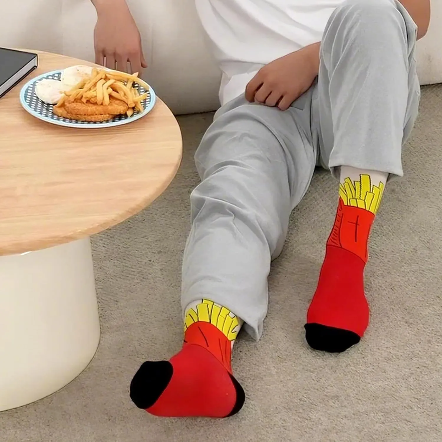 WeciBor Men's Dress Funny Crazy Colorful Novelty Combed Cotton Crew Socks 12 Pack - Size 7-10/10-13/13-15