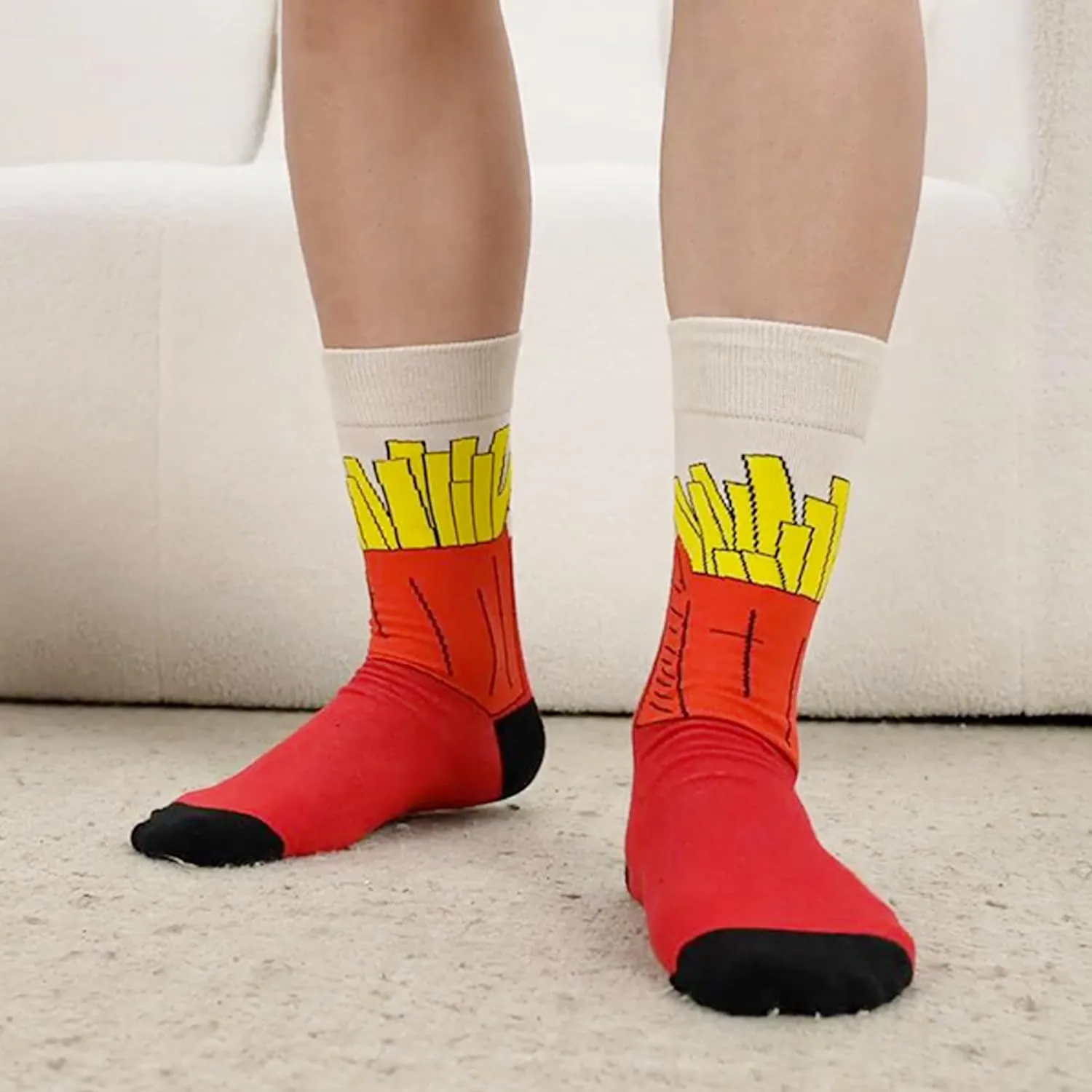 WeciBor Men's Dress Funny Crazy Colorful Novelty Combed Cotton Crew Socks 12 Pack - Size 7-10/10-13/13-15