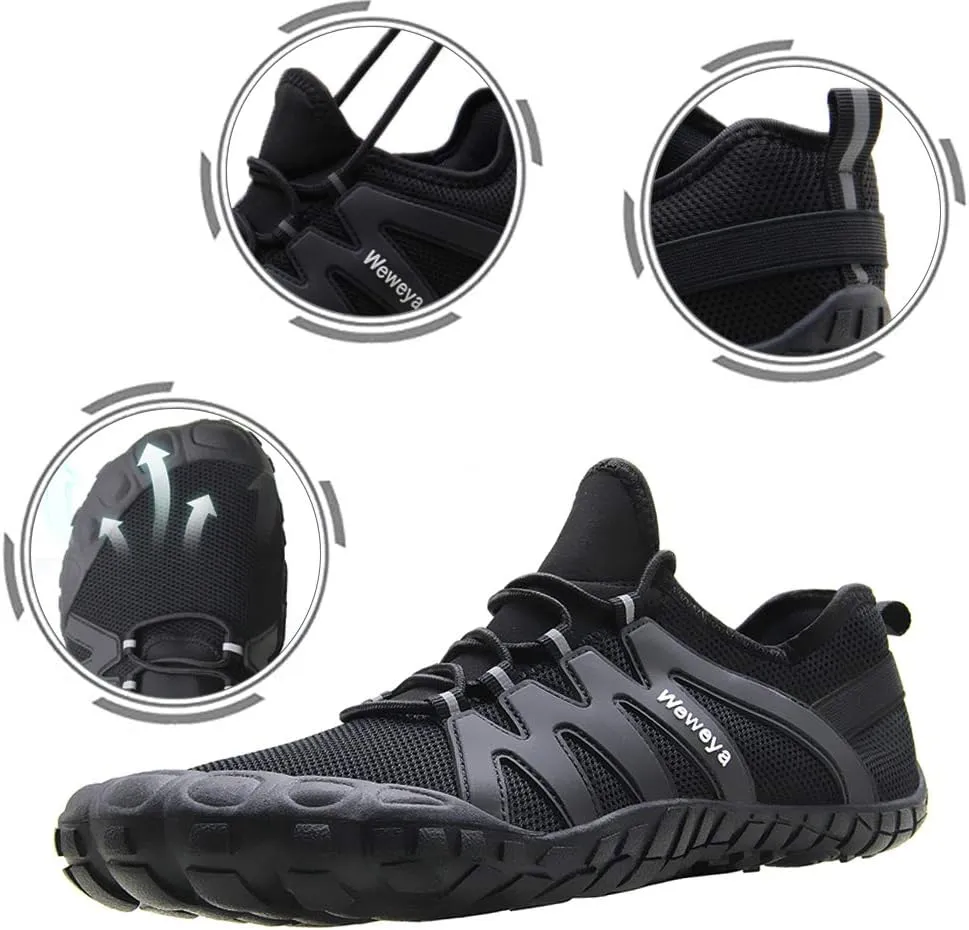 Weweya Barefoot Shoes Men Minimalist Running Cross Training Shoe