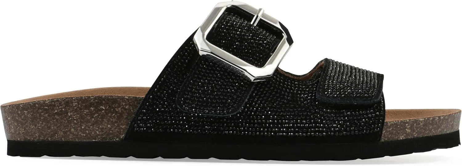 WHITE MOUNTAIN Women's Granitas Double-Strap Signature Comfort-Molded Footbed Sandal
