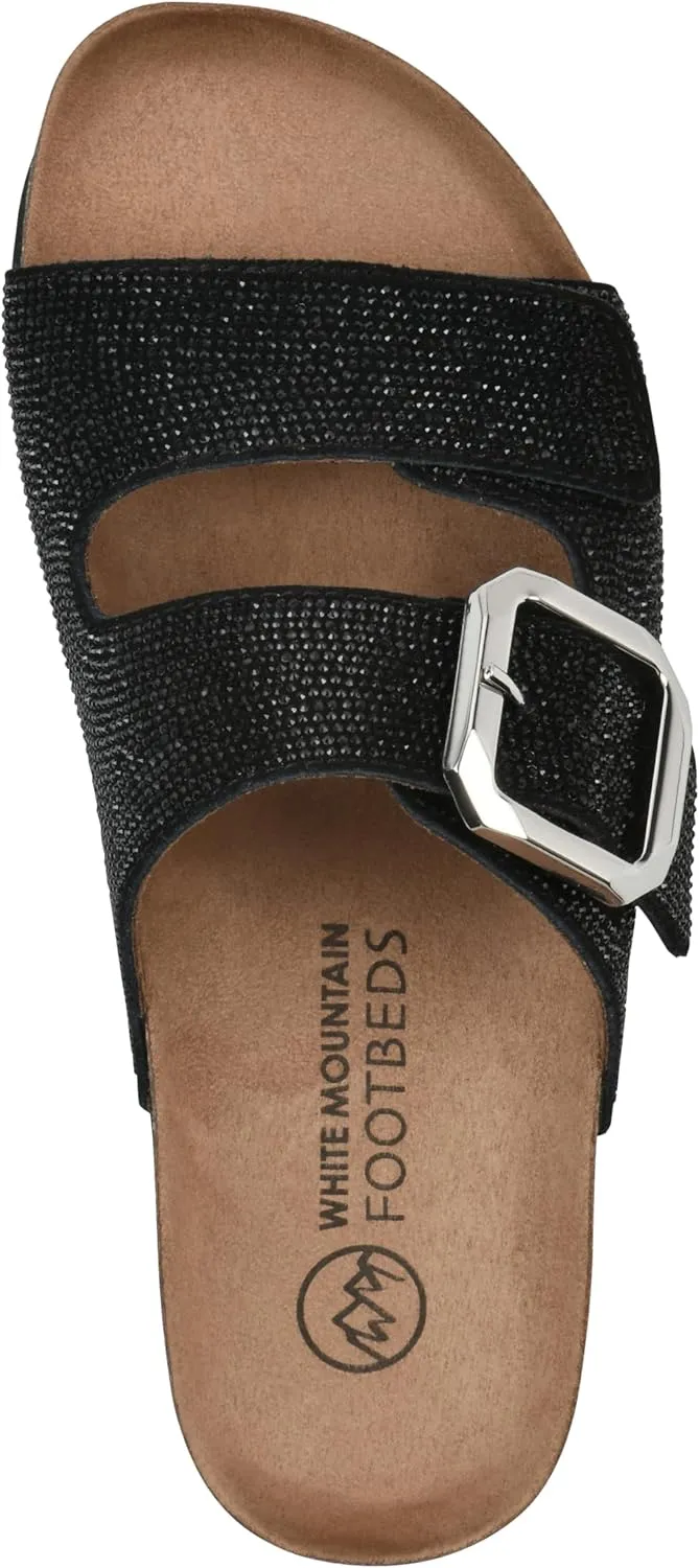 WHITE MOUNTAIN Women's Granitas Double-Strap Signature Comfort-Molded Footbed Sandal