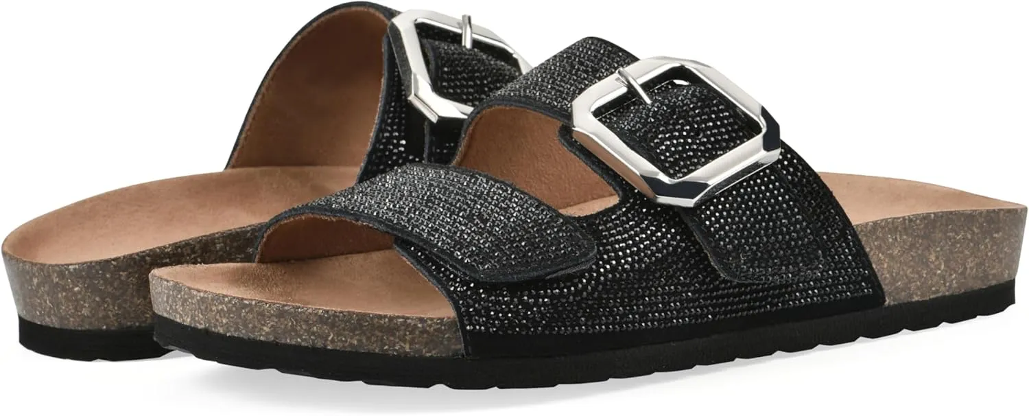WHITE MOUNTAIN Women's Granitas Double-Strap Signature Comfort-Molded Footbed Sandal