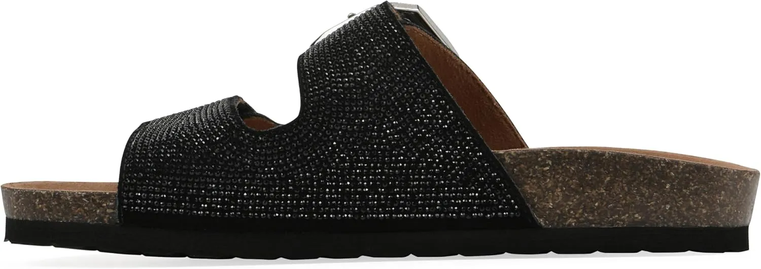 WHITE MOUNTAIN Women's Granitas Double-Strap Signature Comfort-Molded Footbed Sandal