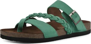 WHITE MOUNTAIN Women's Hazy Braided Signature Comfort-Molded Footbed Sandal