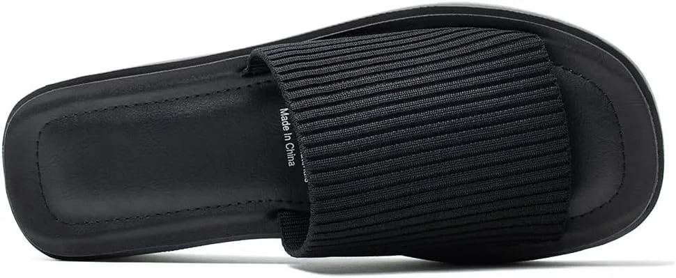 Women's knit platform sandal with Memory Foam