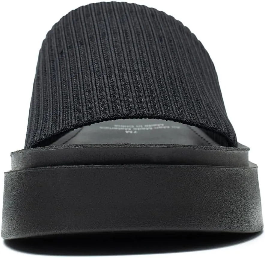 Women's knit platform sandal with Memory Foam