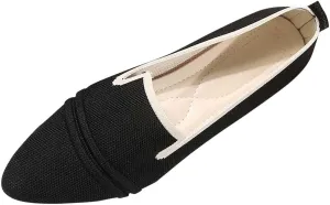 Womens Knit Slip on Casual Pointed Toe Loafers Comfortable Flats Loafer Ladies Driving Moccasins Business Work Shoes