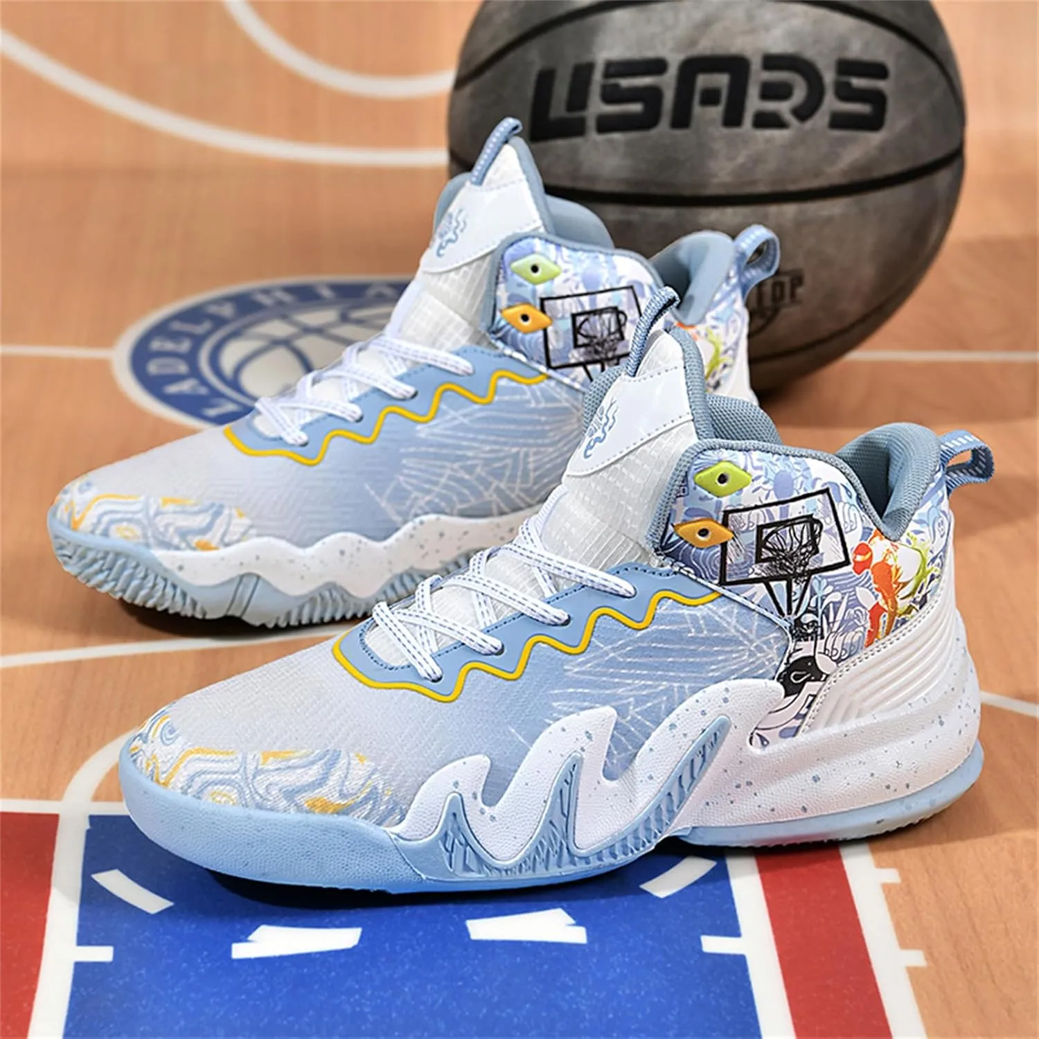 Women's Lace Up High Top Basketball Shoes Fashion Breathable Sneakers Casual Non-Slip Sports Shoes for Running Walking