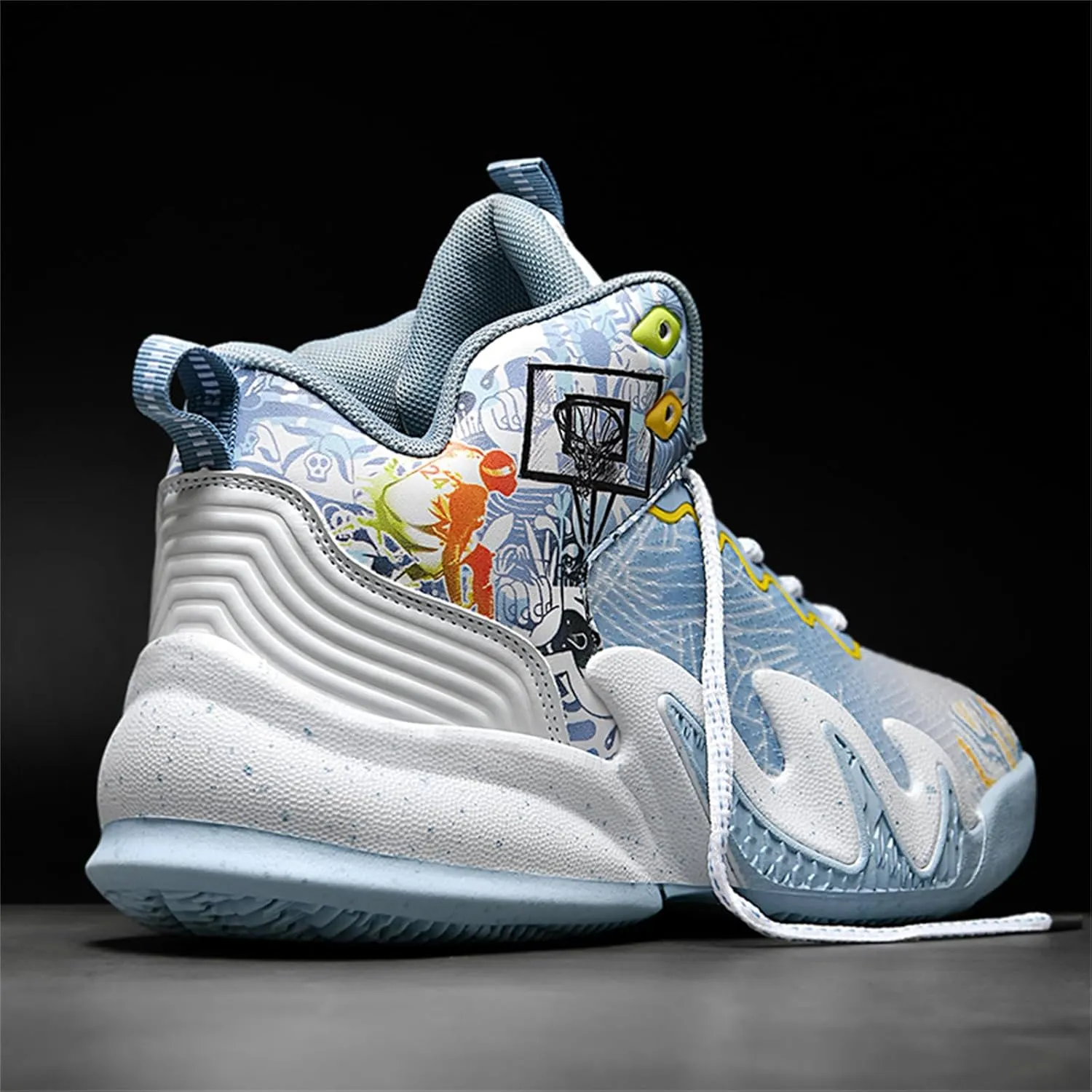 Women's Lace Up High Top Basketball Shoes Fashion Breathable Sneakers Casual Non-Slip Sports Shoes for Running Walking