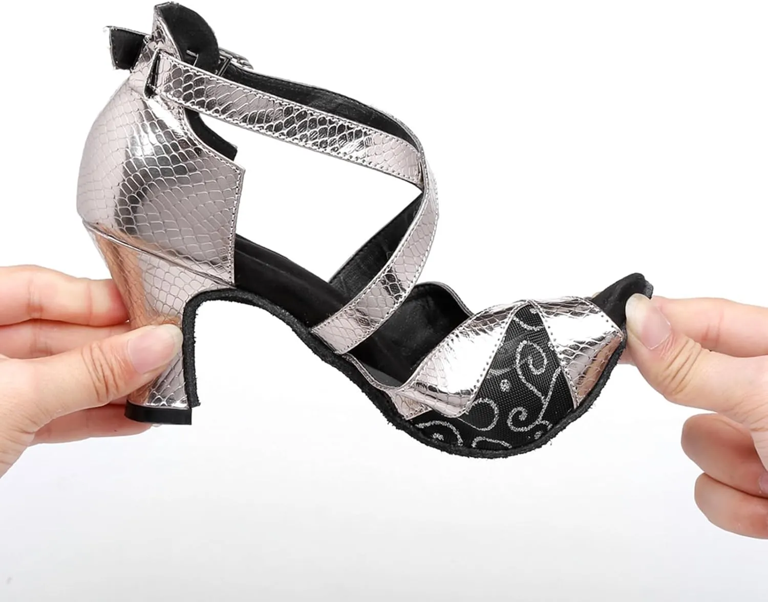 Women's Peep-Toe Breathable Mesh at Vamp Synthetic Ballroom Tango Jazz Party Wedding Practice Dance Shoes