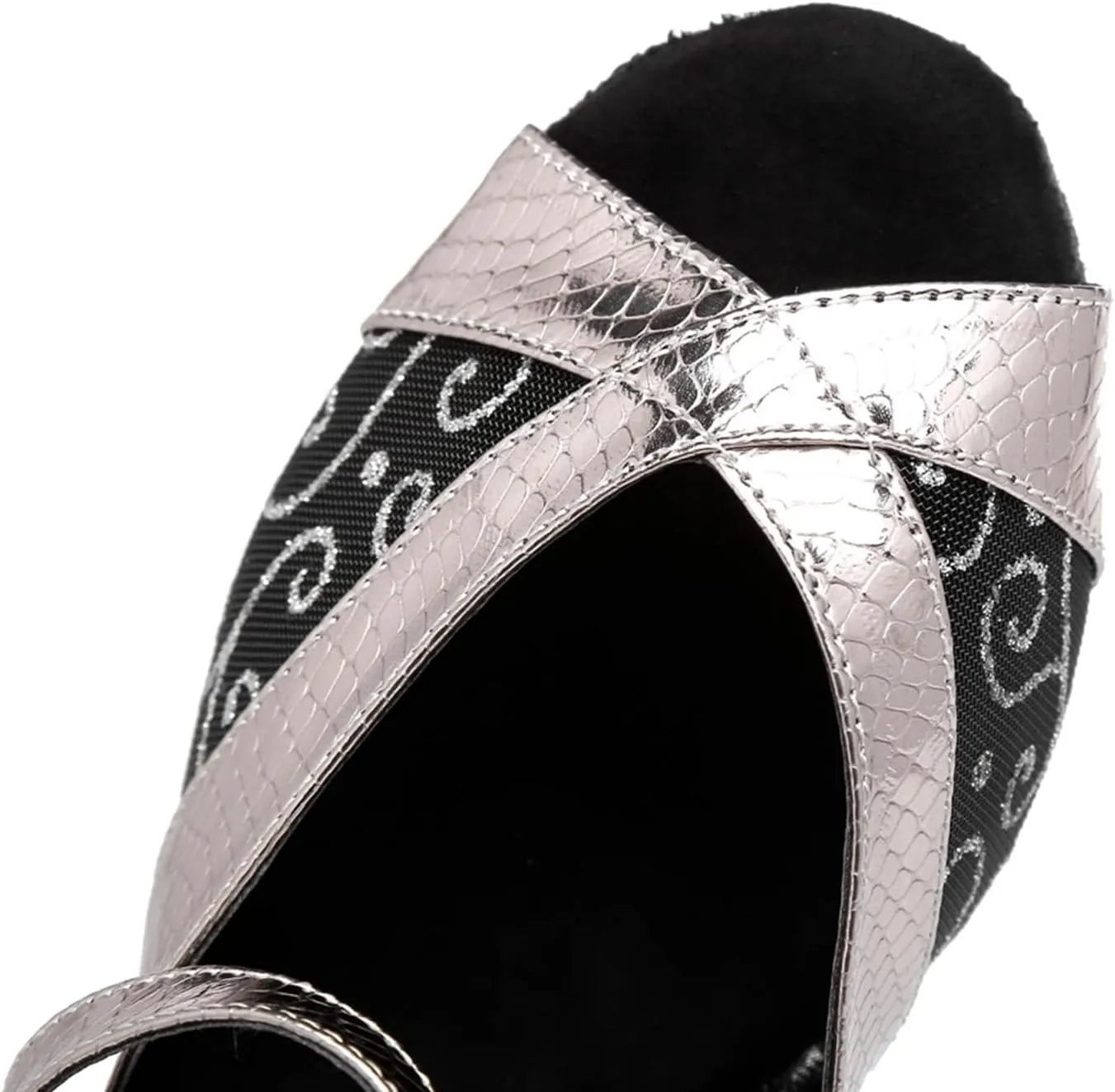Women's Peep-Toe Breathable Mesh at Vamp Synthetic Ballroom Tango Jazz Party Wedding Practice Dance Shoes