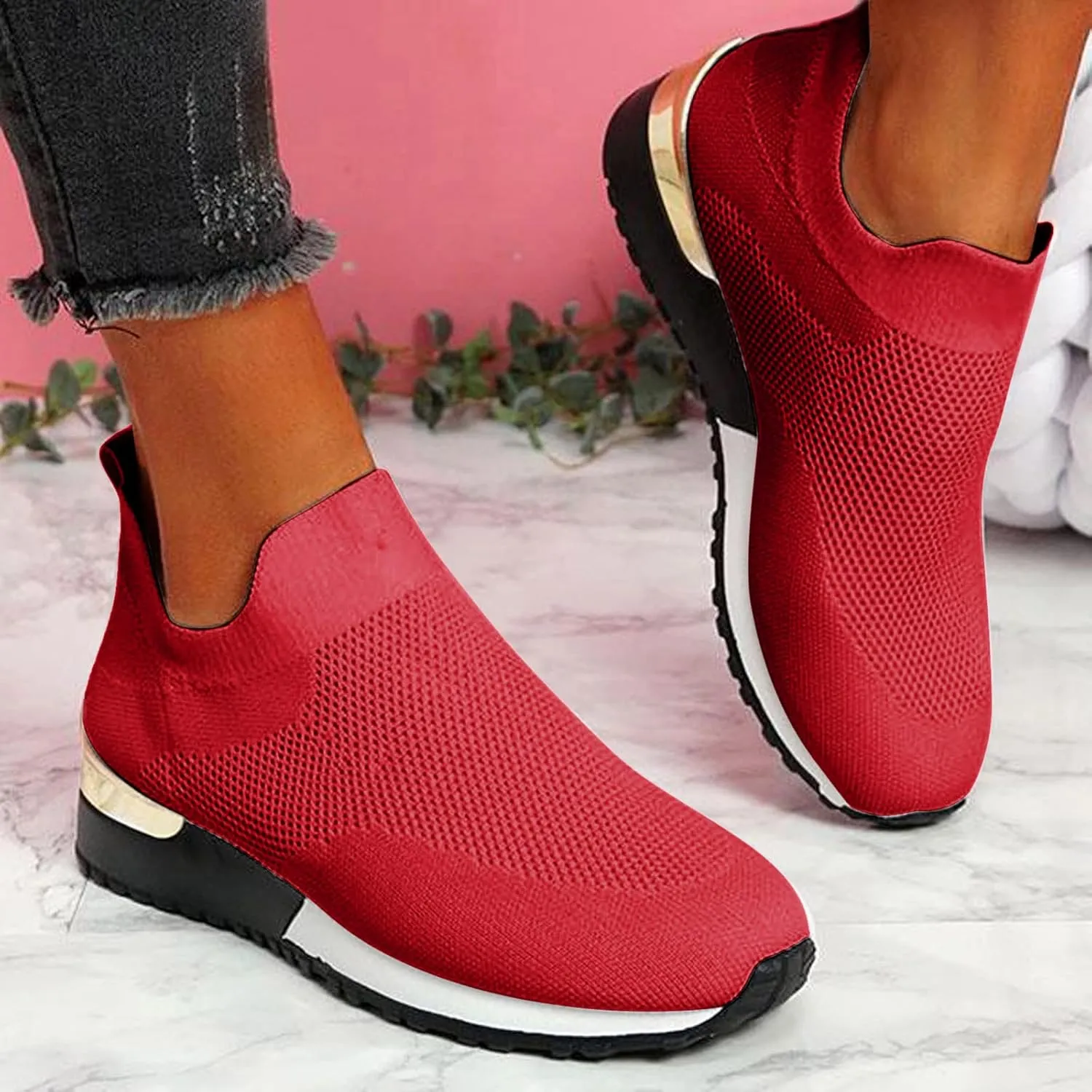 Women's Slip on Shoes Canvas Sneakers Loafers Non Slip Tennis Shoes Men Loafers Dress Casual Shoes Shoes Sneakers Black Tennis Shoe Trainers Shoe