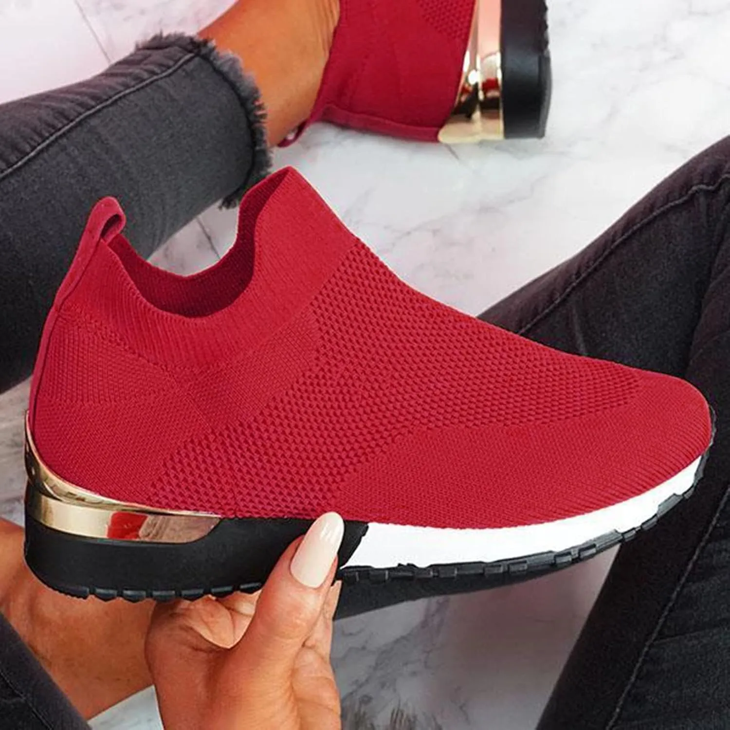 Women's Slip on Shoes Canvas Sneakers Loafers Non Slip Tennis Shoes Men Loafers Dress Casual Shoes Shoes Sneakers Black Tennis Shoe Trainers Shoe