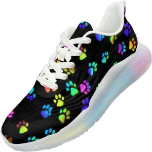 Women's Walking Shoes Comfortable Running Tennis Athletic Gym Workout Cross Training Sneakers Colorful Dog Paw Pattern