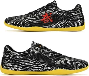Wushu Training Shoes,Kung Fu Shoes,Tai Chi Martial Arts Shoes,Kung Fu Sports Sneakers,Boxing Taekwondo Training Shoes for Kids Men Women Leather Non Slip Kung Fu Shoes(Size:38 EU/6 US,Color:Black)