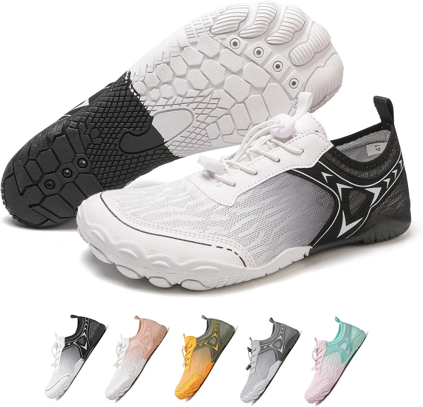XNIRON Hike Barefoot Shoes for Womens Men,Quick Dry Water Shoes,Beach Pool Aqua Swim Surf Hiking Walking Shoes,Non-Slip Athletic Footwear Wide Toe Water Shoes