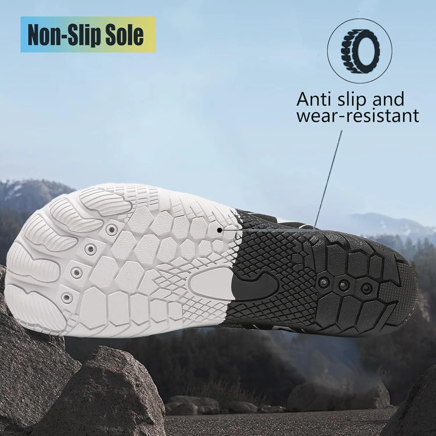 XNIRON Hike Barefoot Shoes for Womens Men,Quick Dry Water Shoes,Beach Pool Aqua Swim Surf Hiking Walking Shoes,Non-Slip Athletic Footwear Wide Toe Water Shoes