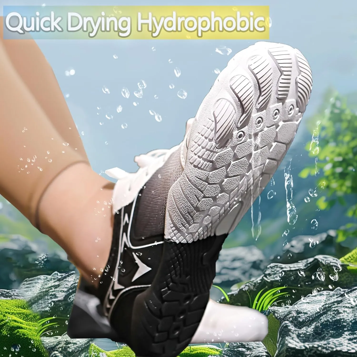 XNIRON Hike Barefoot Shoes for Womens Men,Quick Dry Water Shoes,Beach Pool Aqua Swim Surf Hiking Walking Shoes,Non-Slip Athletic Footwear Wide Toe Water Shoes