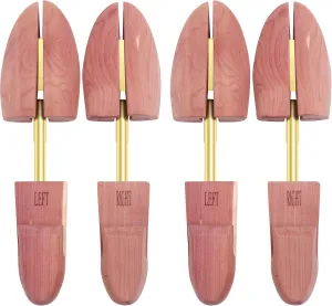 YEEGOR Cedar Shoe Trees for Men VALUE PACK, Men's Wooden Shoe Trees with Cedar Fragrance, Split Toe, L(10.5-11.5)