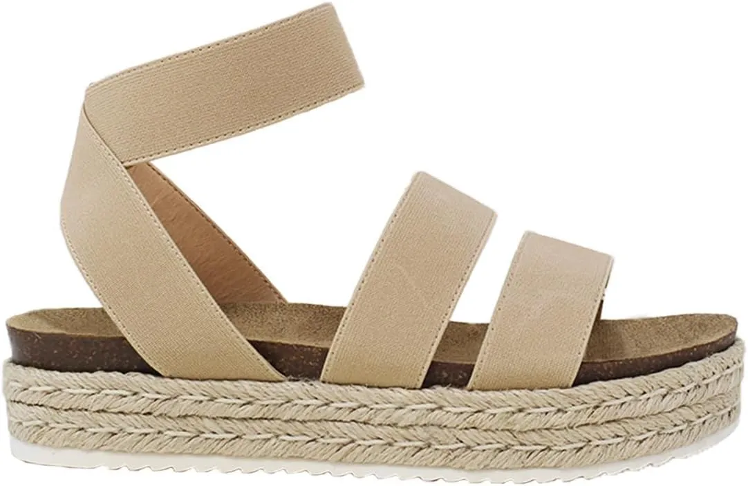 YOKI CHIARA-10 Women’s Sandal Platform Espadrille Wedge, Strappy Sandals for Women, Platform Sandals Women, Summer Sandals
