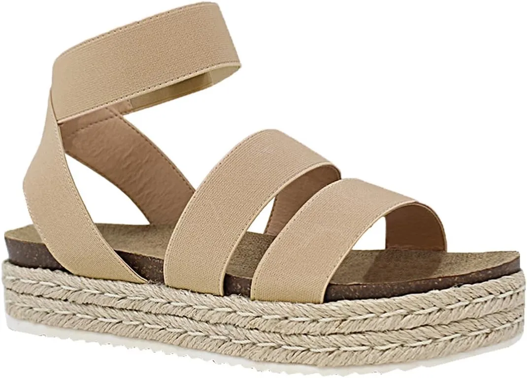 YOKI CHIARA-10 Women’s Sandal Platform Espadrille Wedge, Strappy Sandals for Women, Platform Sandals Women, Summer Sandals